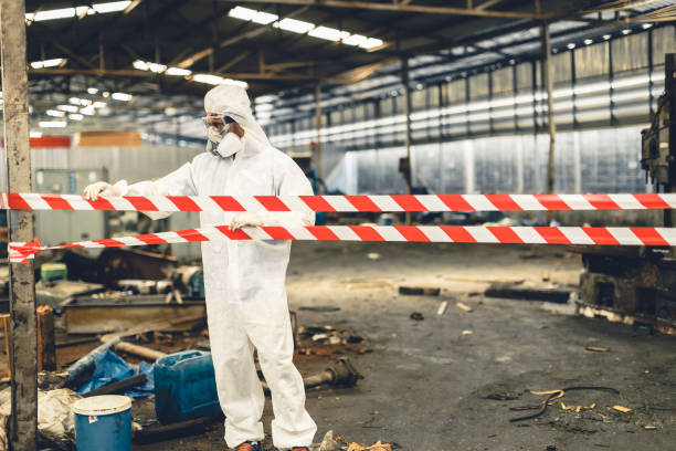 Professional Sewage Cleanup technician working in West Jefferson, OH